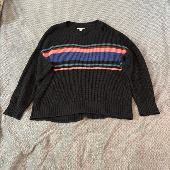 Women’s American Eagle Dark Gray Multi-Colored Sweater Size Large - Picture 1 of 5